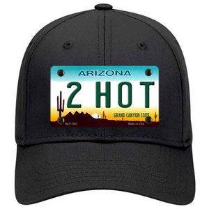 2 Hot Arizona Metal on Cotton Velcro Hat - Black